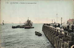 CPA Le Havre Entree du Nouveau Port