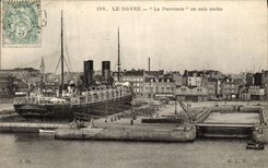 CPA Le Havre La Provence En Cale Seche Bateau