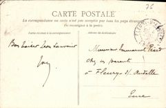 POSTAL Le Havre de la VENDIMIA el cabo de Heve un dia de tormenta