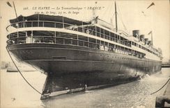 CPA Le Havre Le Transatlantique France Bateau 