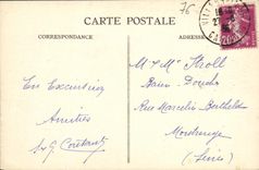 POSTAL Le Havre de la VENDIMIA en la rafaga del barco del viento