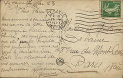 POSTAL Le Havre co de la VENDIMIA  Cecile Fresque de Paul Louzier