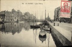 CPA Le Havre Quai Videcoq Bateaux