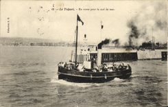 VINTAGE POSTCARD Treport On the way For the Sea sickness Baetau