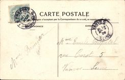 POSTAL Treport de la VENDIMIA en la manera para la enfermedad de mar Baetau