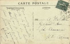 Panorama de Treport de la POSTAL de la VENDIMIA de Treport y mares tomados del barco del acantilado