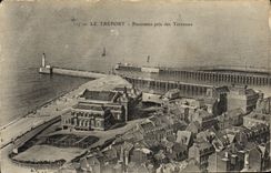 VINTAGE POSTCARD Treport Panorama Taken of the Terraces