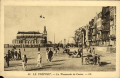 VINTAGE POSTCARD Treport the Walk of the Casino