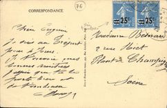 La POSTAL Treport L de la VENDIMIA entro del puerto y barcos de Francois Quay de los 1ros