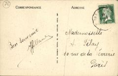 VINTAGE POSTCARD Treport Seen from Of the Revolving Bridge Boat