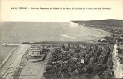 VINTAGE POSTCARD Treport New Panorama of Treport and Seas of the pier of the casino taken of the terraces