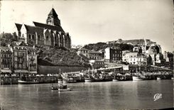 MODERN CARD Treport L Church Holy Jacques and the Port