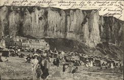 VINTAGE POSTCARD Treport With the foot of Cliffs