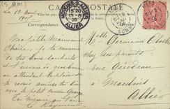 POSTAL Treport Treportaise de la VENDIMIA con el folklore de la mujer de la cruz de la piedra arenisca