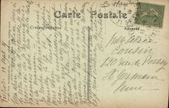 VINTAGE POSTCARD Treport the Rock of the Monk By Large