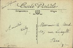 Panorama de Treport de la POSTAL de la VENDIMIA cerca del acantilado