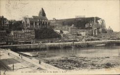VINTAGE POSTCARD Treport the Port and Quays