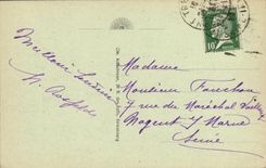 POSTAL Treport de la VENDIMIA el puerto y los muelles