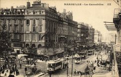CPA Marseille La Cannebiere Tramways