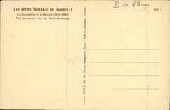 CPA Les Petits Tableaux de Marseille La Cannebiere et la Bourse 