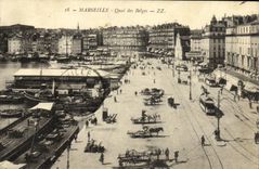CPA Marseille Quai des Belges Bateaux