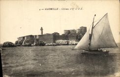 CPA Marseille Chateau d If Bateau