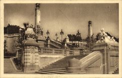 CPA Marseille L escalier monumental de la Gare St Charles