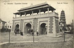 CPA Marseille Exposition Coloniale Porte de L Annam Elephant