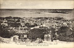 CPA Marseille Vue Generale Sur les Iles