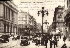 CPA Marseille La Canebiere Tramways