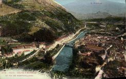 CPA Foix Route d Espagne et pic de Montgaillard