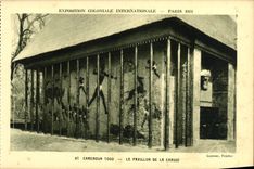 CPA Expostion Coloniale Internationale Paris 1931 Cameroun Togo Le pavillon de la chasse