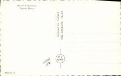 MODERN CARD Boat War French Navy French Navy