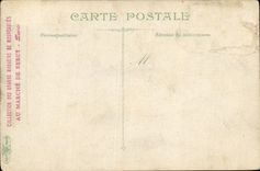 La marina francesa de la guerra del barco de la POSTAL de la VENDIMIA Vapor lanza