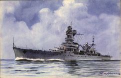 VINTAGE POSTCARD Boat War Cruiser of L Re clasee Algeria
