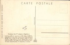 VINTAGE POSTCARD Boat War Cruiser of L Re clasee Algeria
