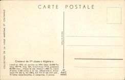 VINTAGE POSTCARD Boat War Cruiser of 1st clasee Haffner Algeria
