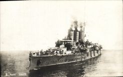 VINTAGE POSTCARD Boat War R Nave Amalfi