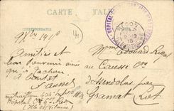 Saint Nazaire de la guerra del barco de la POSTAL de la VENDIMIA el almirante Aube de la armadura
