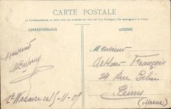 St Nazario de la guerra del barco de la POSTAL de la VENDIMIA el almirante Aube de la armadura