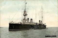 VINTAGE POSTCARD Boat War L Admiral Aube