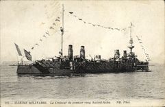 VINTAGE POSTCARD Boat War Navy the Cruiser of first rank Amrial Paddle