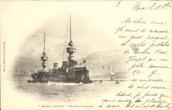 VINTAGE POSTCARD Bateau War Admiral Charner Croiseur Armours