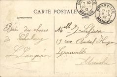 VINTAGE POSTCARD Boat War Cherbourg L Admiral Trehouart in L Arsenal