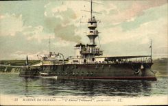 VINTAGE POSTCARD Bateau War Marine of the War L Admiral Trehouard keeps dimensions