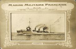 VINTAGE POSTCARD Boat War French Navy Anamite