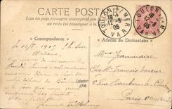 VINTAGE POSTCARD Boat War Navy French Crossbow Against destroyer D squadron