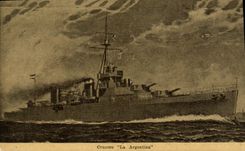 VINTAGE POSTCARD Boat Crucero War Argentina
