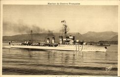 VINTAGE POSTCARD Boat War French Navy Destroyer Of Bordeaux