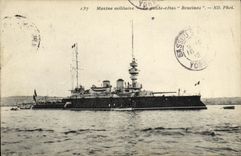 VINTAGE POSTCARD Boat War Navy the rank Bouvines dimensions